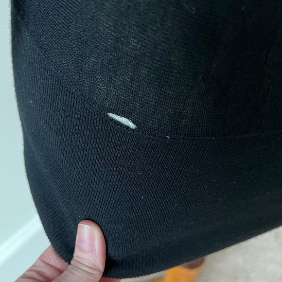 Talbots Merino Wool Size XSmall Black Scoop Neck Dolman Sweater - Picture 7 of 11